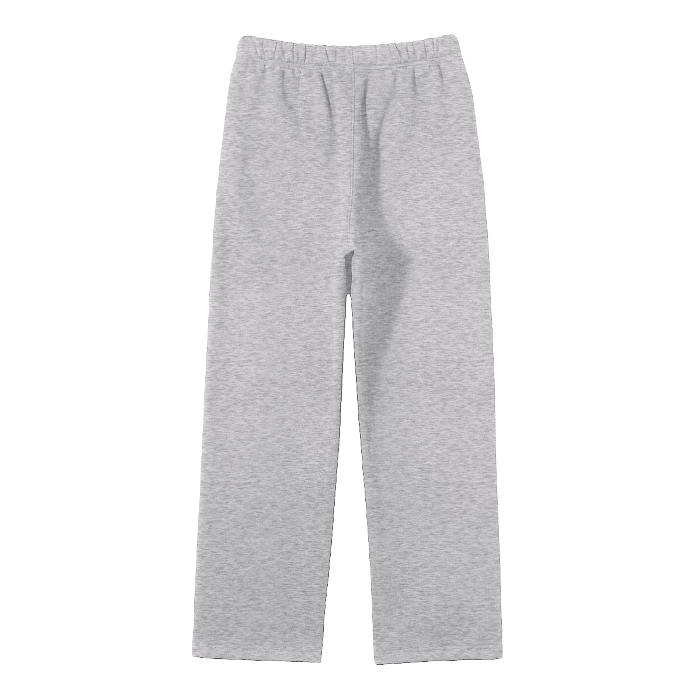 Streetwear Unisex Solid Color Fleece Straight Leg Pants White Logo