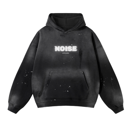 The Noise - Vintage Wash Frayed Fleece Hoodie